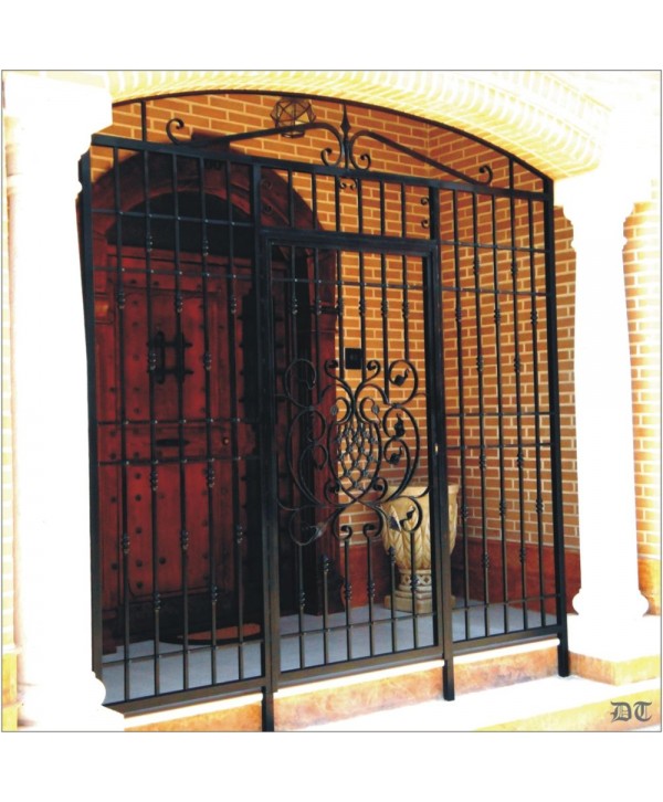 1569 Verja con adorno central de forja