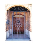 1577 Cancela con triple adorno forjado