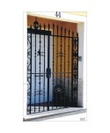 1598 Cancela con barrotes de forja y lanzas de hoja