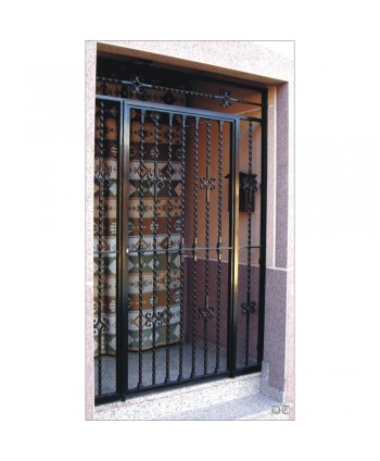 1606 Cancela de líneas sencillas con macollas de fundido