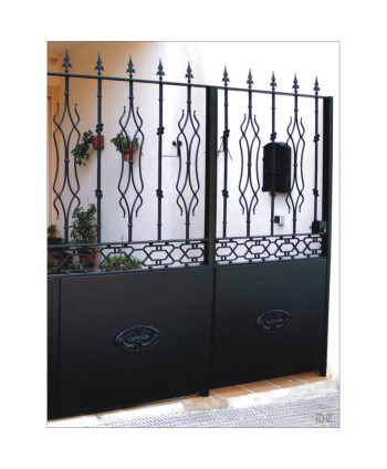 1611 Cancela con barrotes de líneas sencillas y lanzas superiores