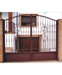 1617-2 Cancela grande con doble S y rosetas forjadas
