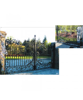 1619 Cancela ornamental con piezas especiales