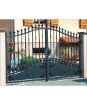 1626 Verja con rosetas de forja y barrotes de hierro