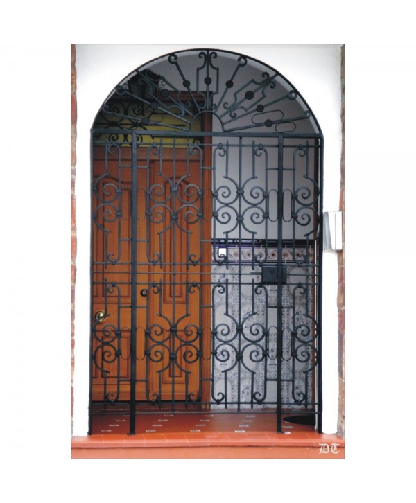 1630 Cancela de estilo sencillo forjada con pletina