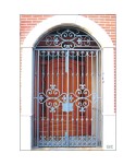 1636 Cancela ornamental con piezas de fundición