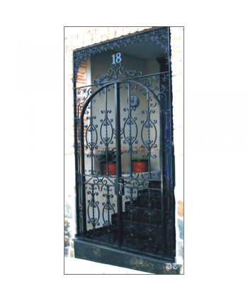 1637 Cancela de hierro forjado de estilo sencillo