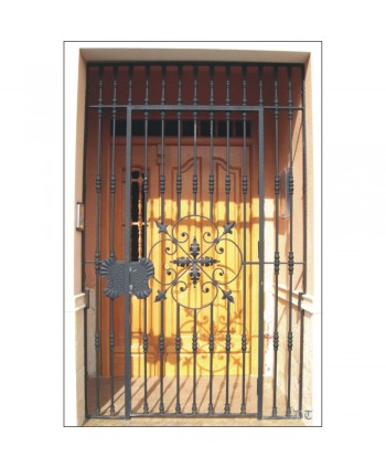 1660 Cancela con barrote tradicional y adorno de 4 picos