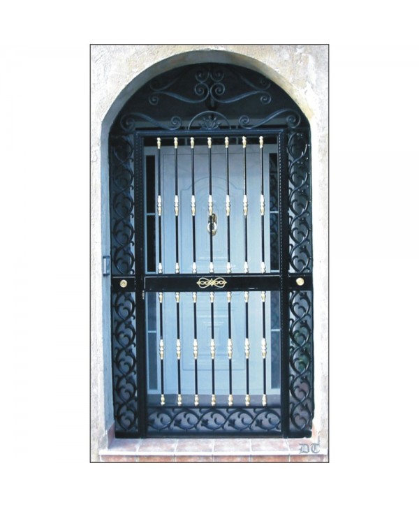 1690 Cancela con rosetas y macollas latonadas