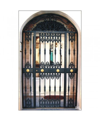 1692 Cancela con 4 rosetas de latón circulares