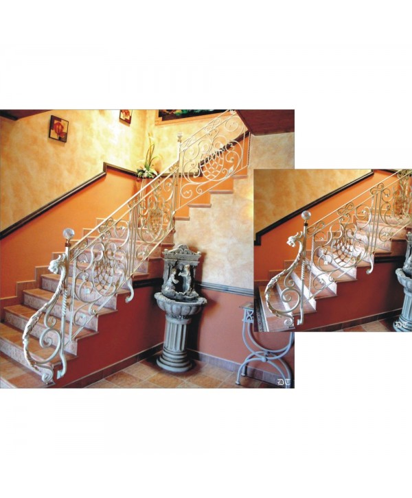 2000 Baranda con dragón de hierro y remate de cristal
