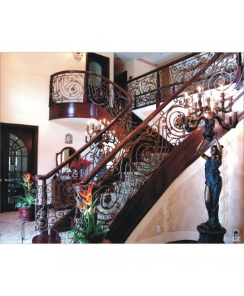 2001 Baranda elegante con adornos forjados