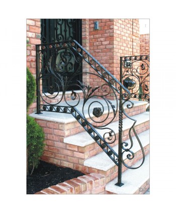 2003 Baranda con piezas de hierro forjado