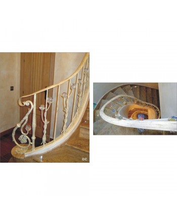 2004 Baranda con barrotes de flor de cristal