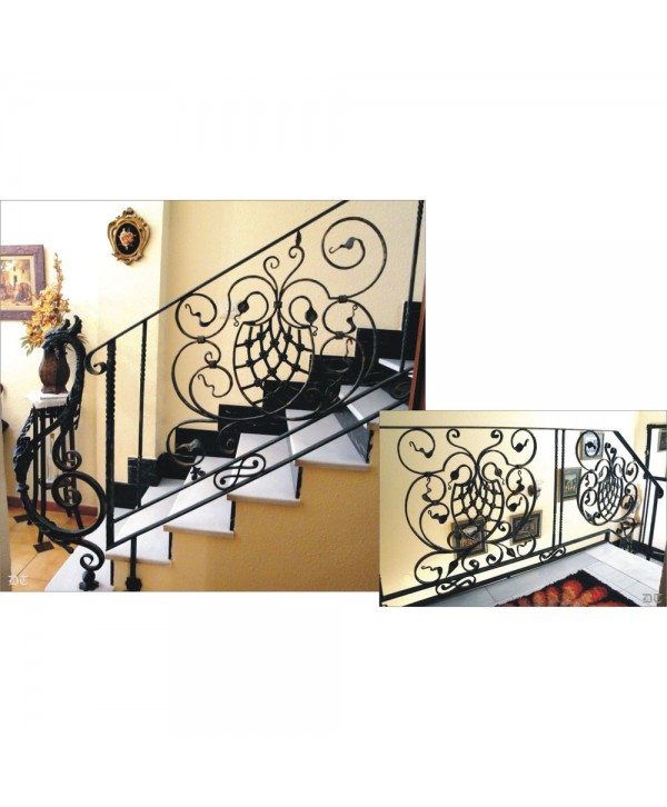 2006 Baranda con arranque cuadrado y adorno maxi de forja