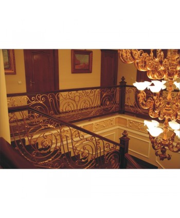 2008 Baranda forjada con adornos grandes