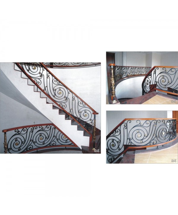 2011 Barandilla con adornos de forja y detalles de latón