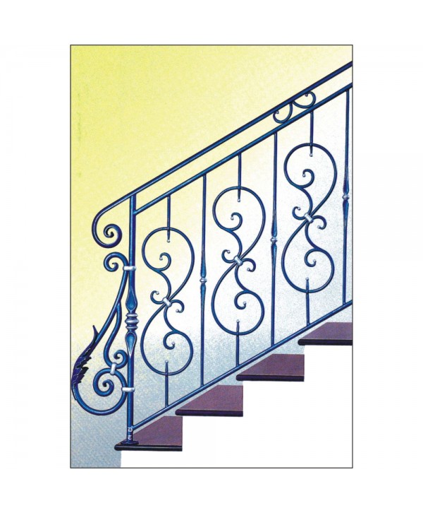 2017 Baranda con barrotes de macolla central pequeña