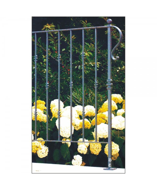 2038 Barandilla con arranque y barrotes a juego de macollas cuadradas