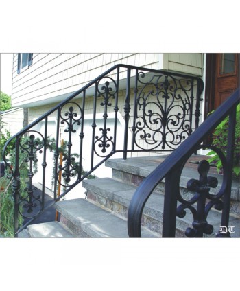 2048 Baranda de exterior con adorno grande de forja