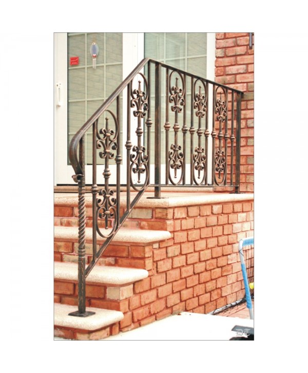 2061 Barandilla con piezas de forja artística para exterior
