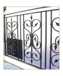 2106 Barandilla de forja artística con barrotes