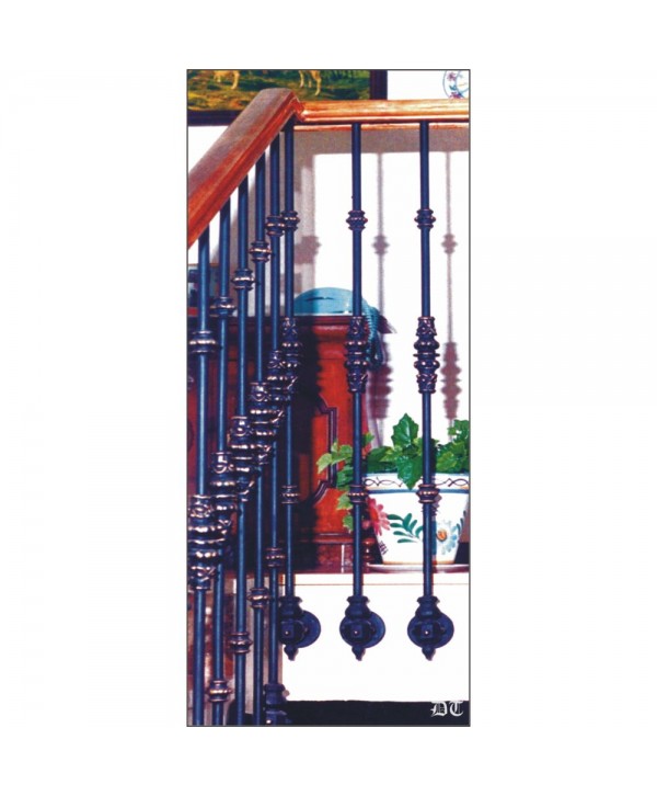 2110 Baranda con soportes de hierro fundido