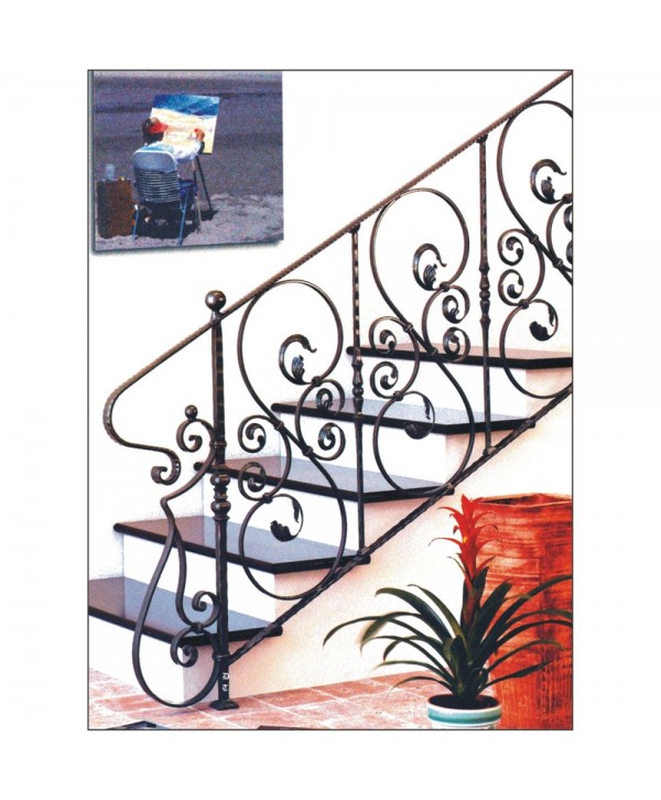 2015 Barandilla hojas de forja en S