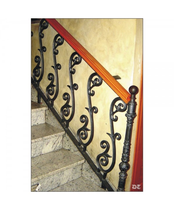 2116 Barandilla con arranque para redondo y remate de fundido
