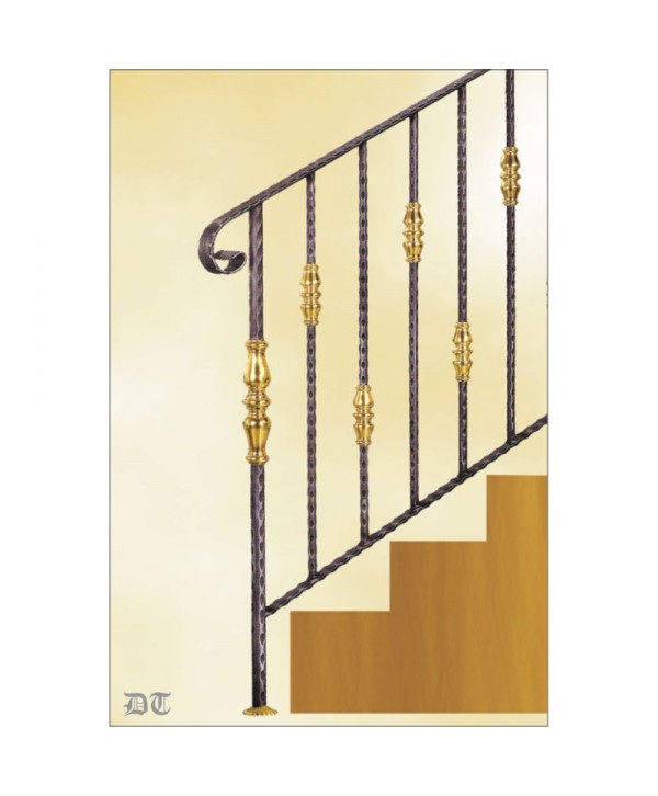 2154 Baranda de macollas de latón alargadas