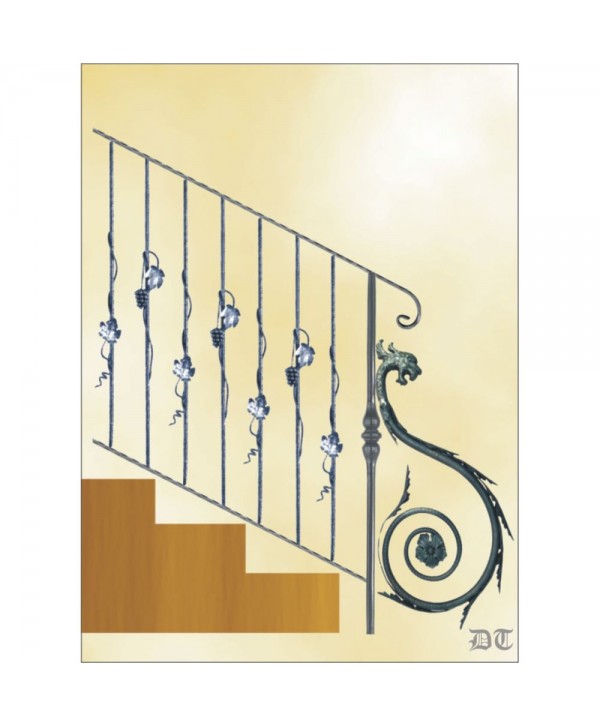 2165 Barandilla de flores de cristal