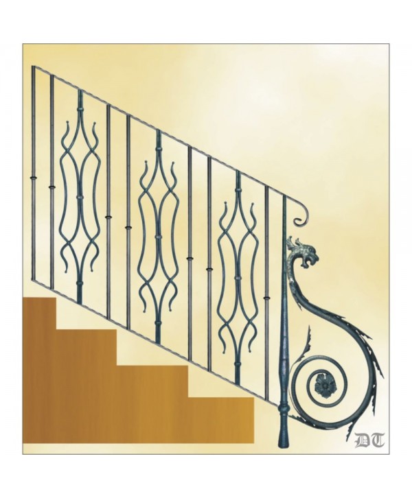 2185 Barandilla de ramas finas de forja