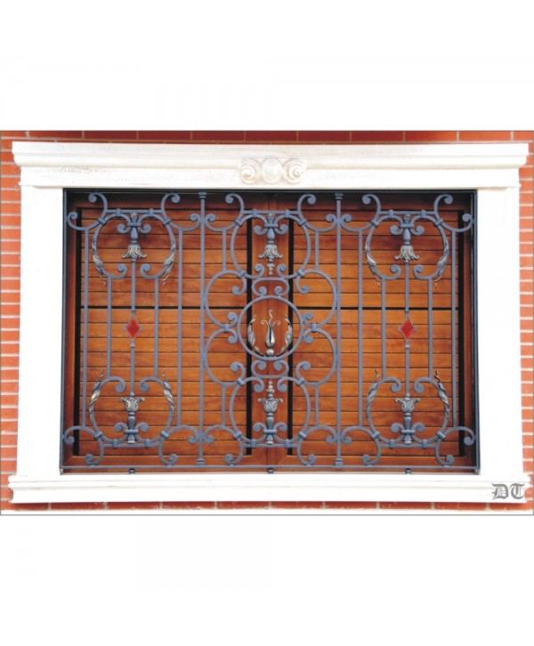 3001 Reja con barrote de romo de cristal rojo