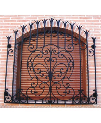 3013 Reja con lanzas de flor especiales forjadas