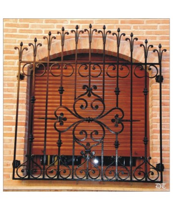 3014 Reja con adorno central de 2 picos forja