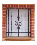 3031 Reja sencilla con adorno central de hierro