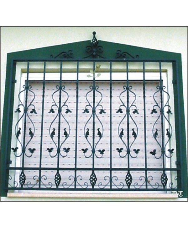 3039 Reja sencillo de hojas y piña inferior de hierro
