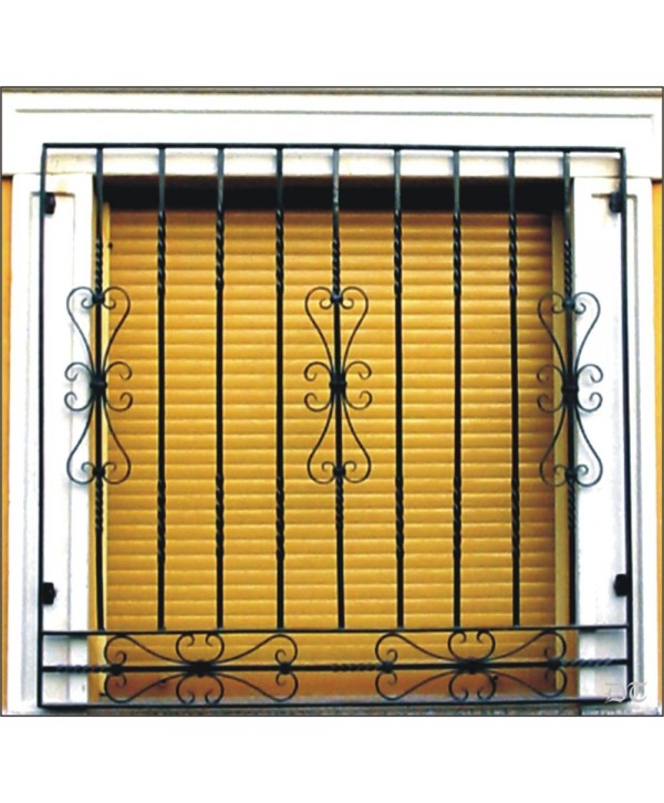 3048 Reja con barrotes de adornos sencillos y retorcido doble