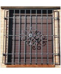 3059 Reja con barra perforada y adorno de flor central