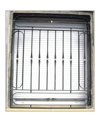 3064 Reja con barrotes de macolla de latón