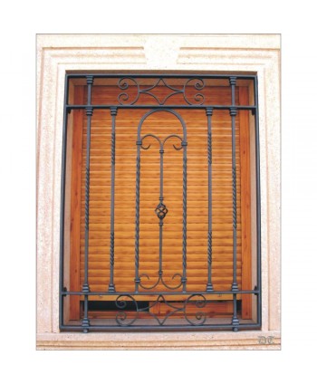 3070 Reja con piña pequeña en el centro de forja