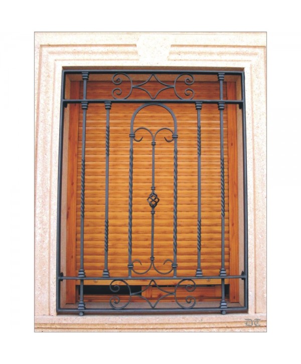 3070 Reja con piña pequeña en el centro de forja