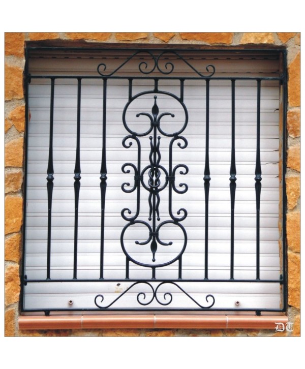 3075 Reja de hierro fundido con variedad de rizos