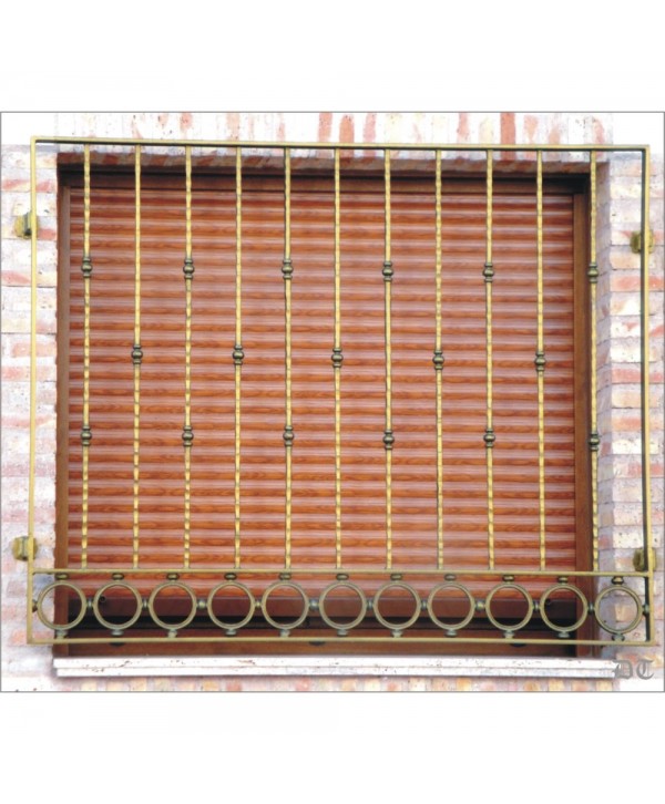 3089 Reja de barrote sencillo y aro fino hierro