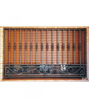 3092 Reja elegante con piezas de forja especiales