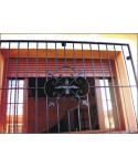 3100 Reja con barrotes lisos y adorno central