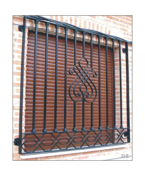3108 Reja con solera entrelazada de hierro fundido