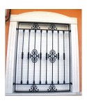 3119 Reja con adornos finos y macollas de hierro fundido