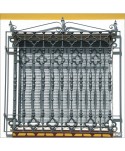 3120 Reja con adornos de rombo y barrotes de fundición