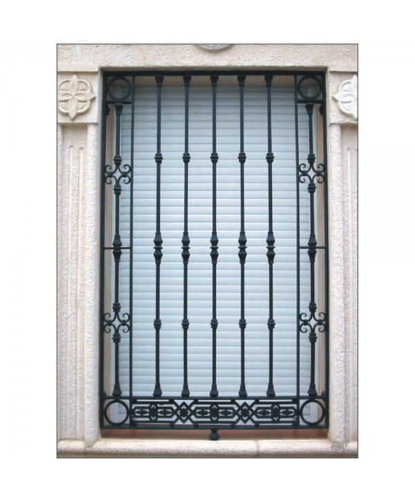 3123 Reja con macollas tradicionales para cuadrado